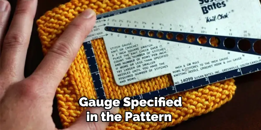  Gauge Specified in the Pattern