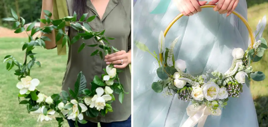 How to Decorate a Hoop With Flowers