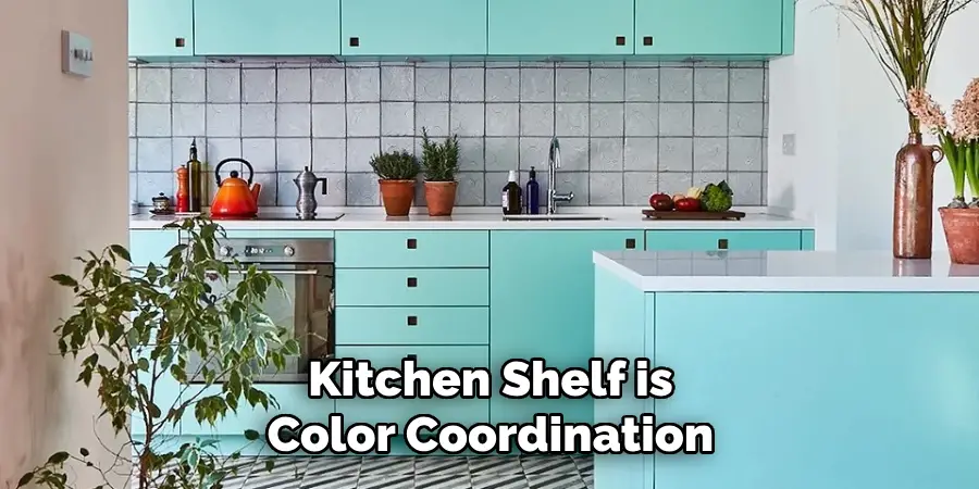 Kitchen Shelf is Color Coordination