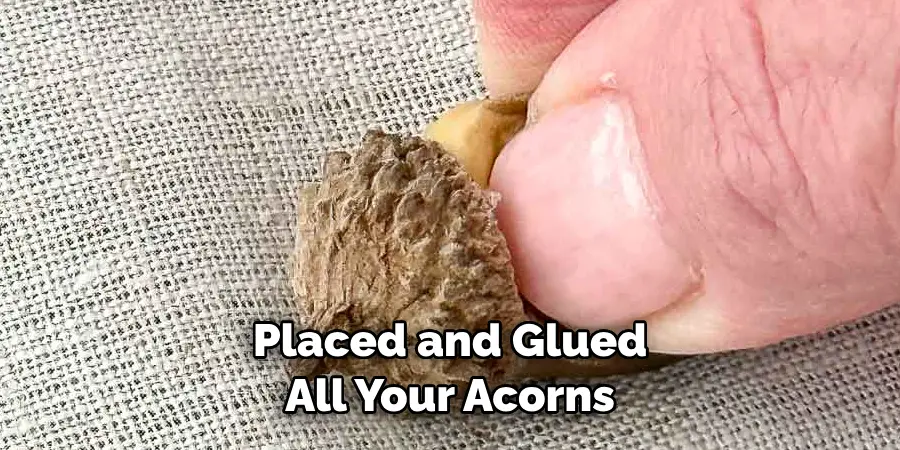 Placed and Glued 
All Your Acorns