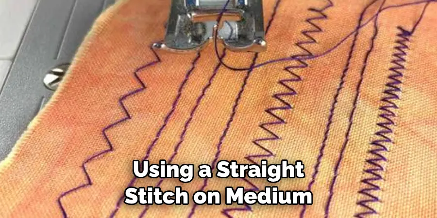 Using a Straight Stitch on Medium