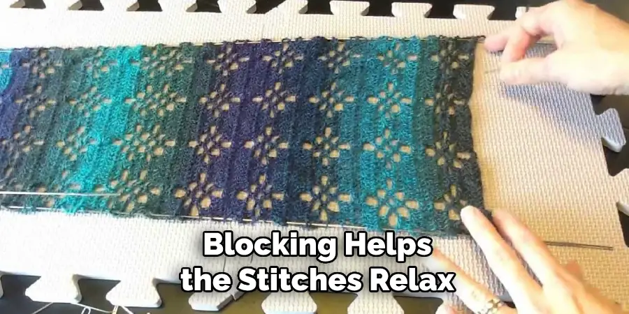 Blocking Helps the Stitches Relax