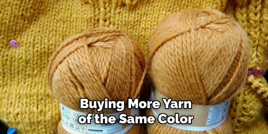 Buying More Yarn of the Same Color