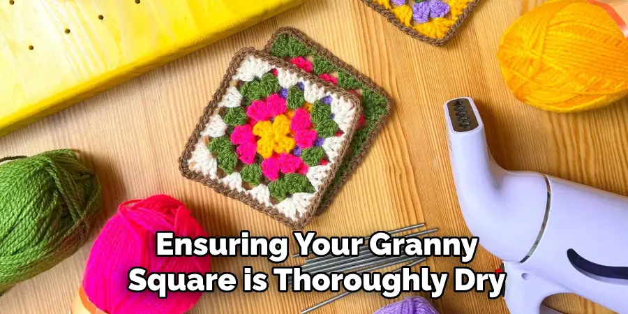 Ensuring Your Granny Square is Thoroughly Dry