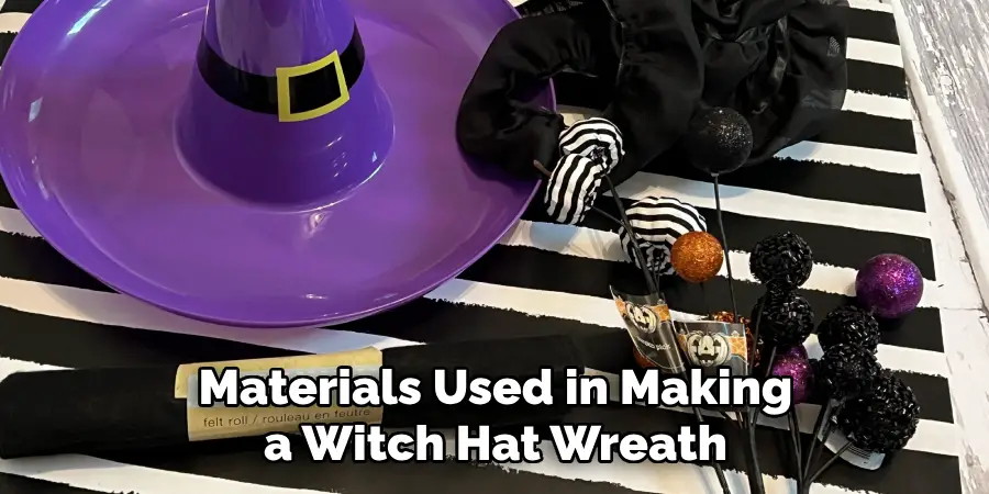 Materials Used in Making a Witch Hat Wreath