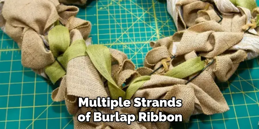 Multiple Strands of Burlap Ribbon