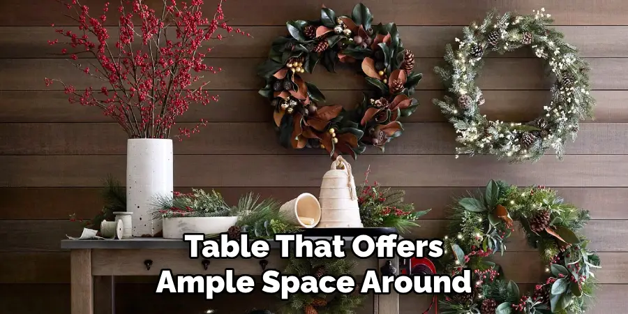 Table That Offers Ample Space Around