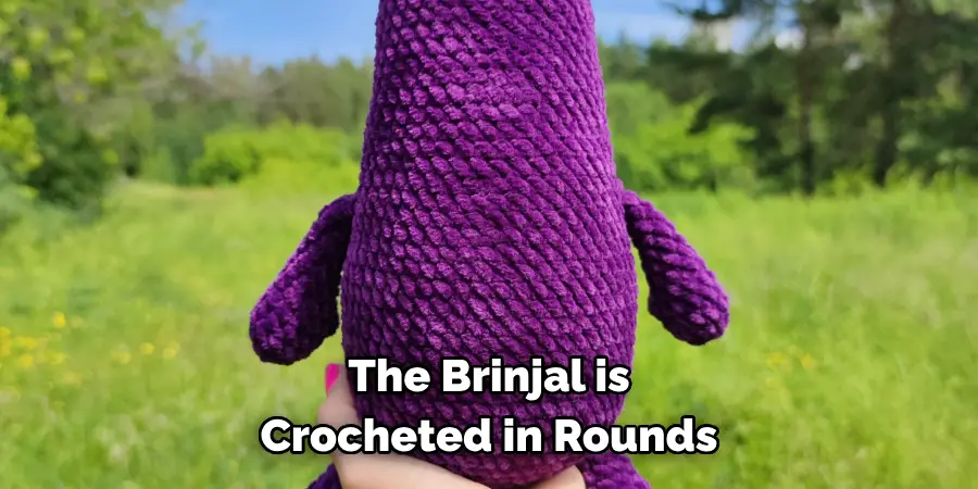 The Brinjal is Crocheted in Rounds