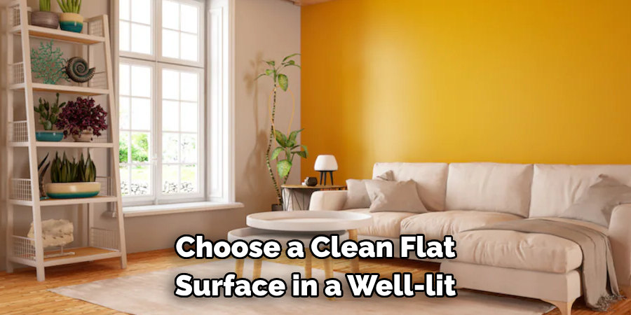 Choose a Clean Flat Surface in a Well-lit