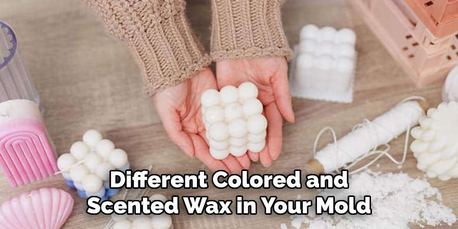 Different Colored and Scented Wax in Your Mold