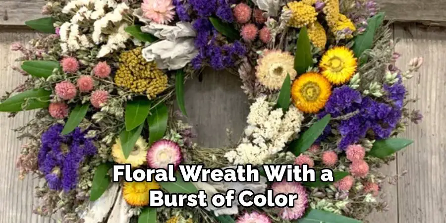 Floral Wreath With a Burst of Color