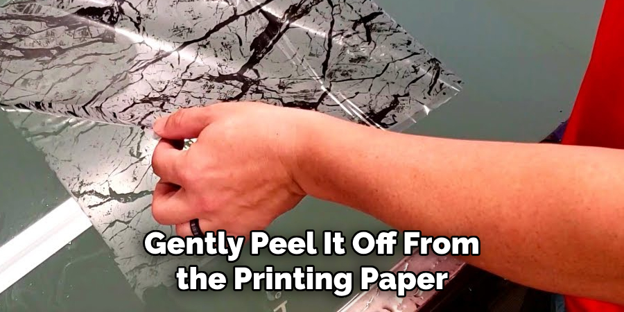 Gently Peel It Off From the Printing Paper