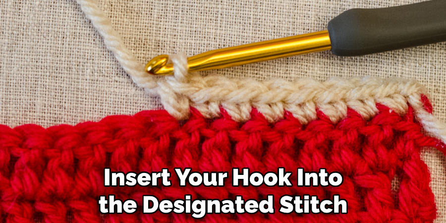 Insert Your Hook Into the Designated Stitch