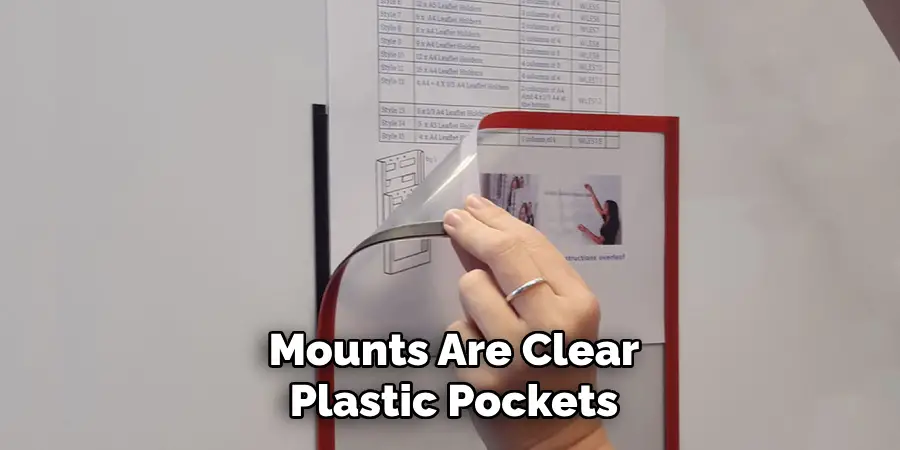 Mounts Are Clear Plastic Pockets