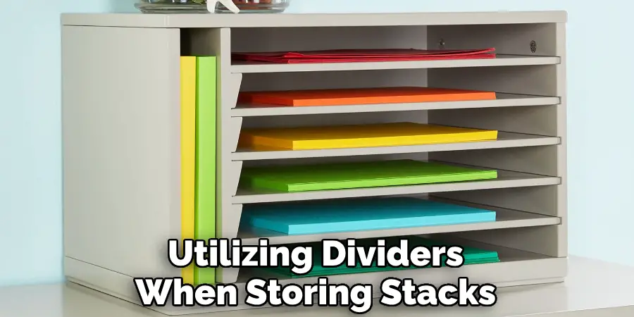 Utilizing Dividers When Storing Stacks