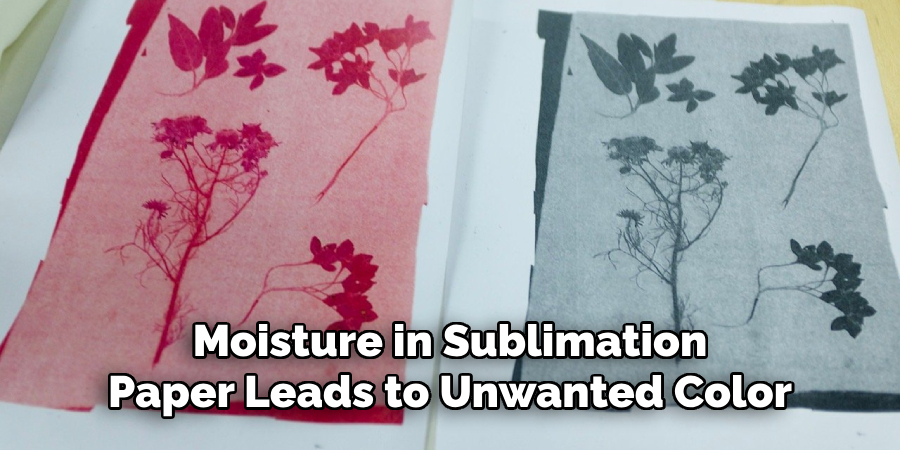 Moisture in Sublimation Paper Leads to Unwanted Color