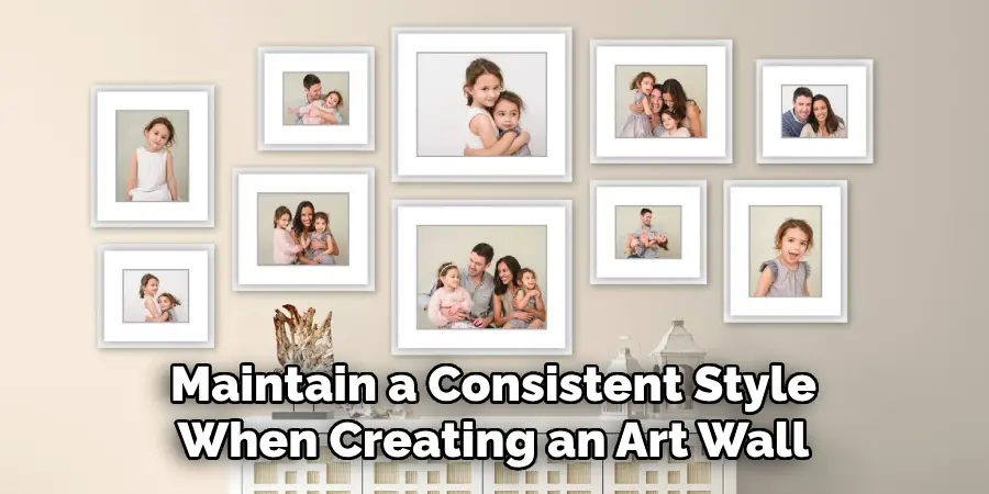 Maintain a Consistent Style When Creating an Art Wall