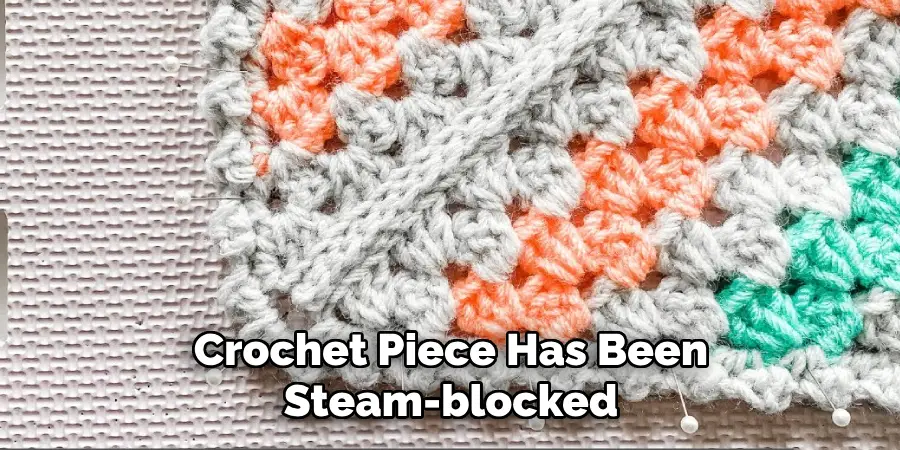 Crochet Piece Has Been Steam-blocked