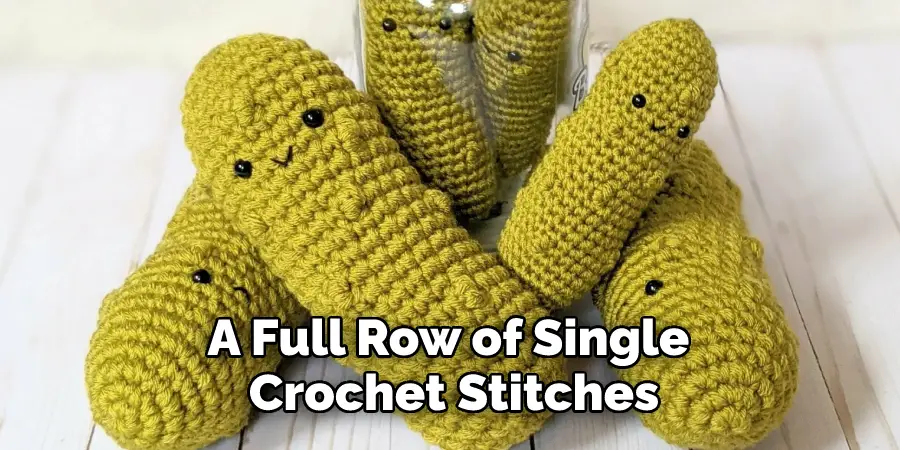 A Full Row of Single Crochet Stitches