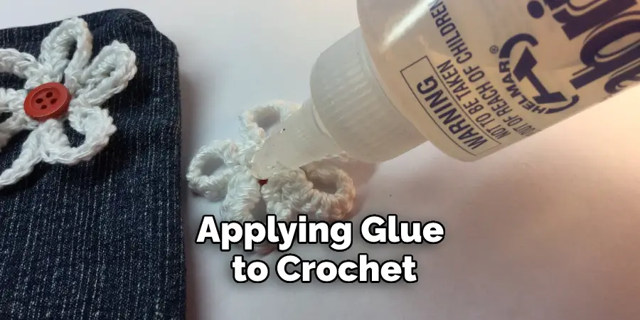 Applying Glue to Crochet