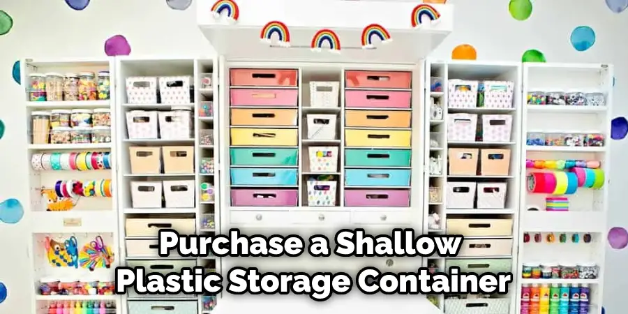 Purchase a Shallow Plastic Storage Container