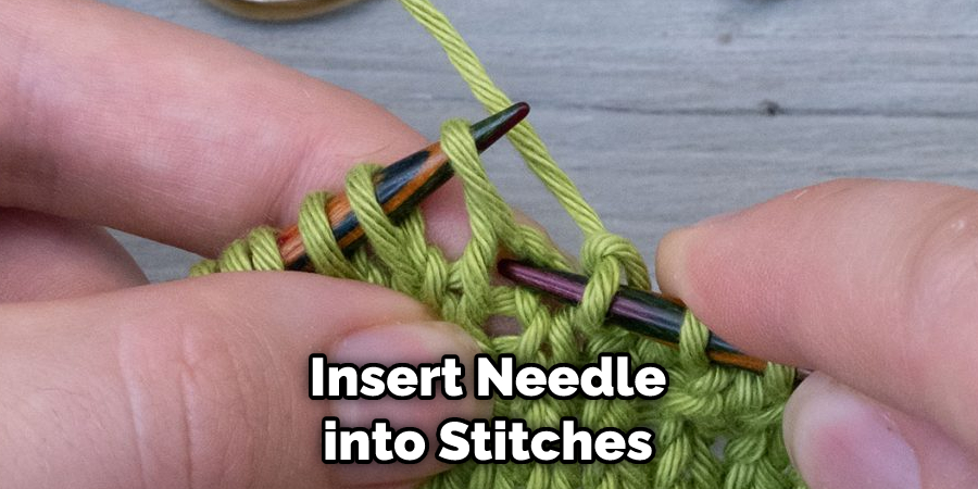 Insert Needle into Stitches