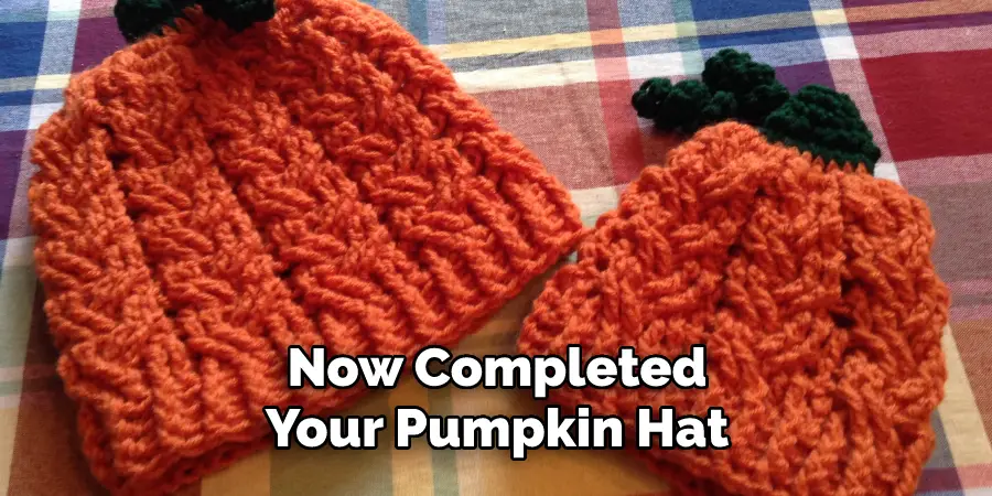 Now Completed Your Pumpkin Hat