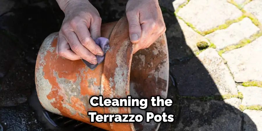 Cleaning the Terrazzo Pots