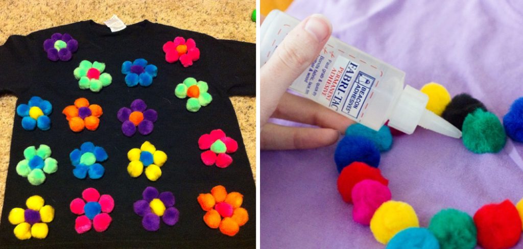 How to Glue Pom Poms to a Shirt