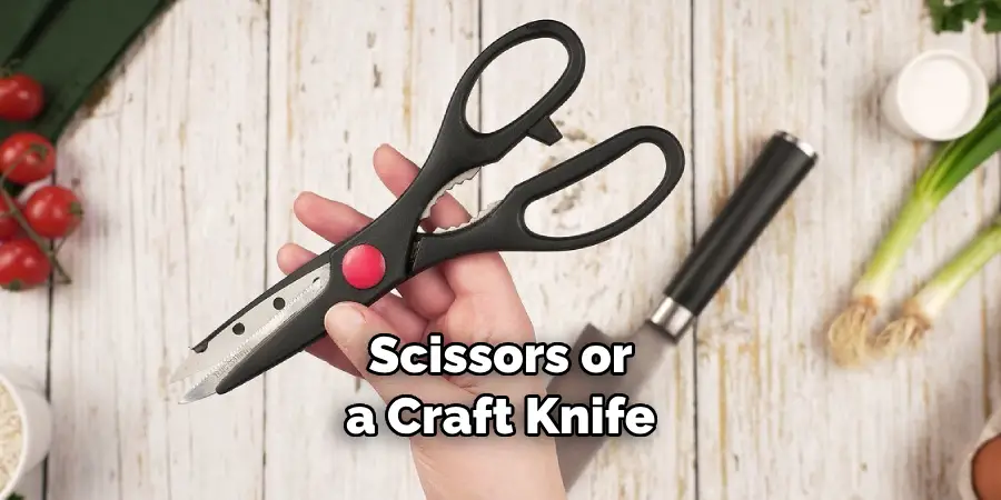scissors or a craft knife