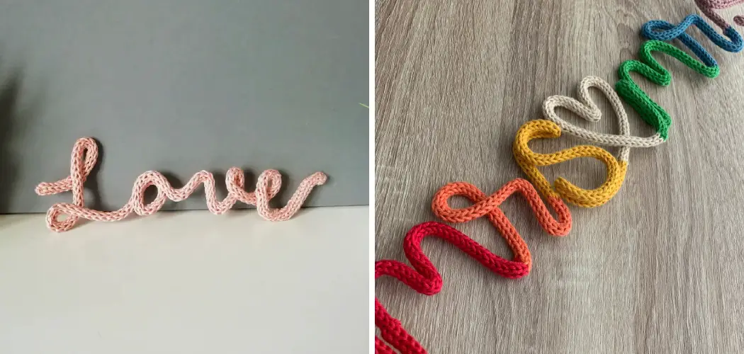 How to Make Knitted Words
