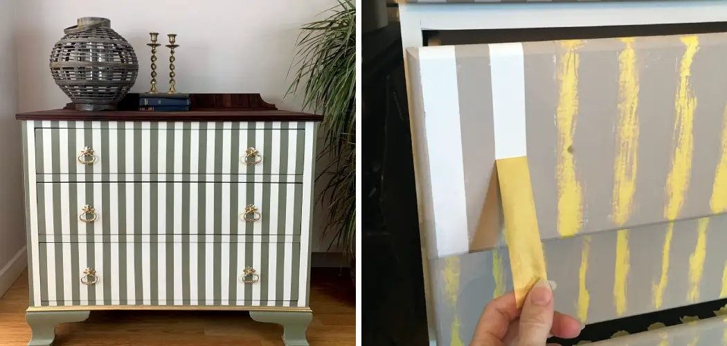 How to Paint Stripes on Furniture